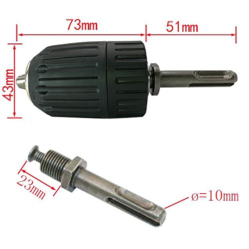 JTENG Schnellspannbohrfutter 2–13mm Bohrfutter Schnellspann mit 1/2“ SDS Plus Adapter - 4