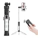 Produktbild MiniGreen Selfie-Stick mit LED Füllen Fill Licht, 360° Drehung Extendable Bluetooth Selfie-Stange, Faltbare Stativ, Abnehmbare Wireless Shutter, 3.5-6 Zoll, iOS Android Handy - 80CM, Schwarz