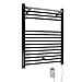 Produktbild SH Badheizkörper Badheizkörper Handtuchwärmer elektrisch schwarz mit Thermo-Timer ELEKTRO gerade mit Handtuchstange 1732 x 500 mm