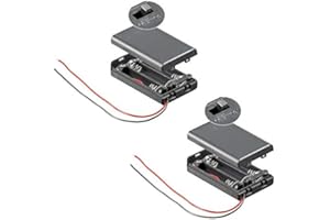 VOVIEE PerfectHD Batteriehalter - AAA Batteriefach - 3X AAA Mignon - mit EIN- und Ausschalter - 2 Stück in einem Set - schwarz