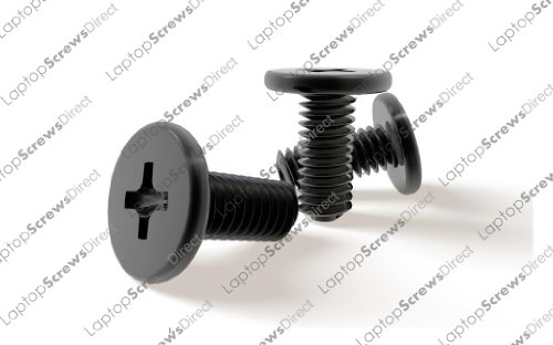 LaptopScrewsDirect 12 Pack M2.5 x 6mm Laptop Black Zinc Laptop Machine Screws - 2