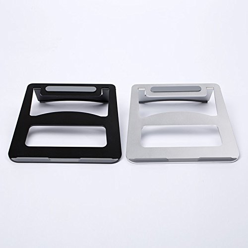 COOSA Aluminum Laptop Ständer Hochwertige Alulegierung Notebookständer Laptopständer Höhe und Winkel verstellbar Portable kühlender Ständer Halter 22.5 X 22.8 X 0.4CM für Tablet, Laptops, Notebook PC, MacBook usw. (Silber) - 8
