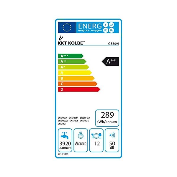 Vollintegrierbarer Geschirrspüler (60cm, Edelstahl, A++, 259kWh/Jahr, AquaStop, Höhenverstellbar Oberkorb, 6 Spülprogramme, Selbstreinigend, LED) GS60VI - KKT KOLBE – Bild 3