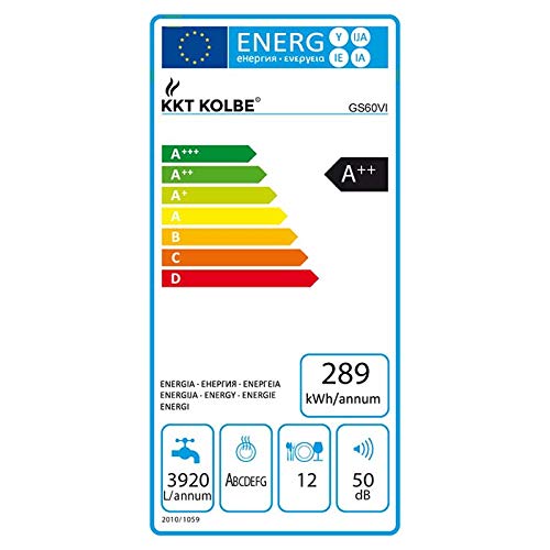 Vollintegrierbarer Geschirrspüler (60cm, Edelstahl, A++, 259kWh/Jahr, AquaStop, Höhenverstellbar Oberkorb, 6 Spülprogramme, Selbstreinigend, LED) GS60VI - KKT KOLBE – Bild 3
