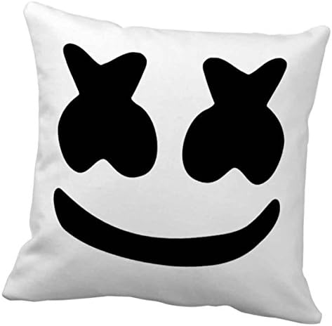 Dj marshmello face Cushion Pillow Case 16"x16"