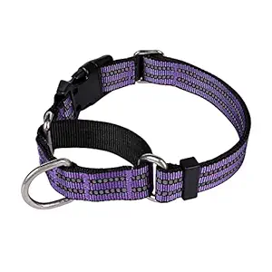 Martingale Dog Collars - Adjustable Reflective Dog Training Collar with Quick Release Buckle for Small Medium Large Dogs.