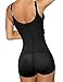 Burvogue Women's Clip&Zip Latex Tummy Control Body Shapewear (Large, Black)