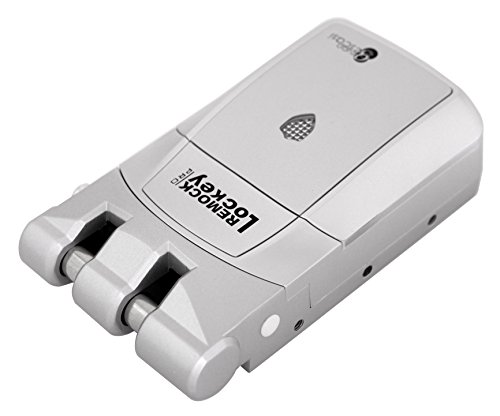 Remock Lockey Pro RLP4S Cerradura de seguridad invisible con 4 mandos, 3 V, Plata