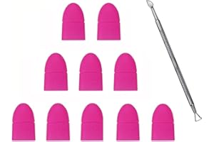 ATOMUS Silione Nail Art Set Soak Off Clip Cap Gel Polish Remover Wrap Nagel Werkzeug Nagelhautschieber Maniküre-Lack wiederverwendbar