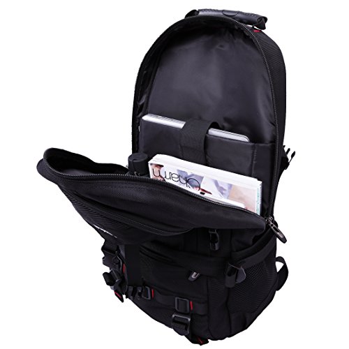 Sport Rucksack Wasserdichter Daypacks Laptoprucksäcke mit 17 Zoll Laptop-fach Backpack Schwarz für Herren Outdoor Reisen ,40l - 4