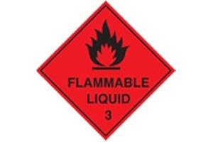 Caledonia Signs 59738 Flammable Liquid 3 100 S/A Label, 100 mm x 100 mm