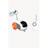 Busstier Remote Control Cat Toy 2 Modes Movable Car Quiet Motorized Cat Fun Toy Feather Apparatus Self