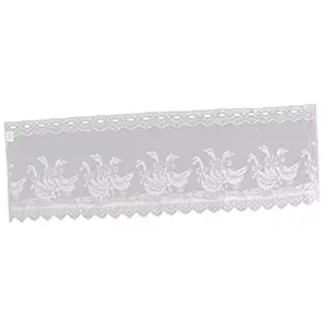 Phenovo 160x50cm Pastoral Style Net Lace Curtain Tiers Cafe Curtains Kitchen Room Window Scarf Valance, PICK - 5#, One Size