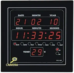 OJXTZF Secret WiFi Digital Wall Clock Hidden Cameras for Home/Office Full HD Security Camera, Motion Detection, Remote Live Viewing on Mobile app Android/iOS - spy Wall Clock Camera
