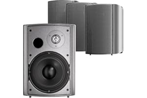 STUDIOFINIX 6.5 Pollice Altoparlanti Esterni con 800Watt Basso Potente, Altoparlanti Montati A Parete Impermeabili per Casa Patio Portico Giardino Coperto Deck (4 Altoparlanti)