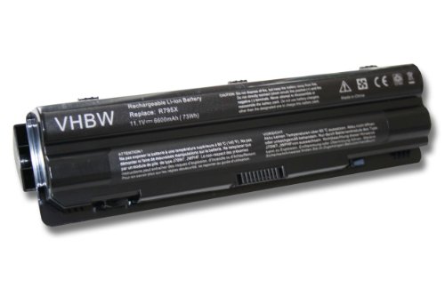 vhbw Li-Ion Akku 6600mAh (11.1V) schwarz für Notebook, Laptop Dell XPS 14, 15, 17, L401X, L501X, L502X, L701X, L702X wie 312-1123.