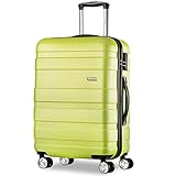 reisekoffer set 3-teilig trolley hartschalenkoffer abs teleskopgriff schloss ROBUSTES HARTSCHALE KOFFER SET: Die koffer hartschale sind aus robuster ABS-Hartschale, Innenfutter - Polyester, Rollen - Kunststoff, gummiert, Trolley auszug - Eisen, die widerstandsfähig gegen Stöße und Kratzer ist.