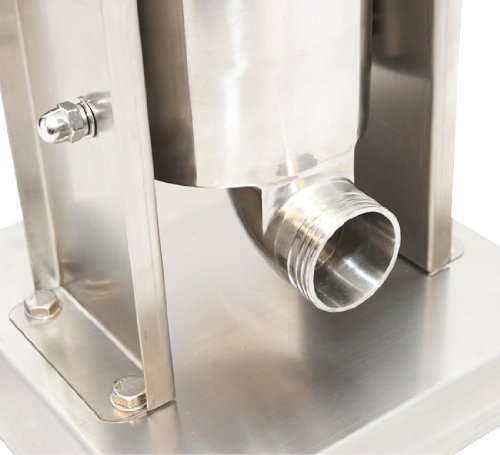 RICOO Wurstfüller RWH-05 Wurstfüllmaschine Wurstmaschine Wurstfüllgerät Handwurstfüller *5Liter Fassungsvermögen + 2-Gang Getriebe + inkl 4 Füllrohre + Material V2A Edelstahl + inkl 2 Ersatzdichtungen - 8