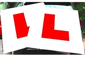 ALAMANIA Fully Magnetic Learner L Plates for New Drivers, L Stickers 2 Pack Extra Thick Strong Magnetic Plate - Non Scratch Vehicle Paint