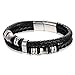 Produktbild Noradtjcca Schmuck Titan Stahl handgewebtes Leder Herrenarmband