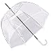 Produktbild Jean Paul Gaultier Luxus Designer Damen Regenschirm Transparent Look mit weißem Rand - Luxury White Edition