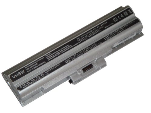 vhbw Li-Ion Akku 8800mAh (11.1V) silber für Notebook Laptop Sony Vaio wie VGP-BPL21, VGP-BPS21, VGP-BPS21A, VGP-BPS21B, VGP-BPL13, VGP-BPS13.