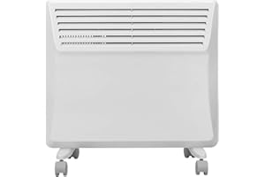 Devola Electric Panel Heater Low Energy Wall mounted Radiator 500W, Eco Warm Energy Efficient Technology, Floor stand & wall mount, Adjustable Thermostat with Programmable Timer, Lot 20, DVS500W