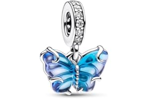 QIKAOLA Ciondolo per Pandora 925 Argento Sterling Ciondolo perline per le donne Ciondolo Charms Fit per braccialetti e collane europee
