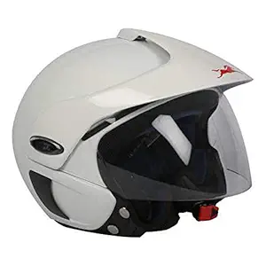 TVS ML Half Face Helmet, Pearl White