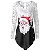 Produktbild Soupliebe Frauen Weihnachten 3D Party Schneeflocke Elch Print Top Hoodie Sweatshirt Pullover Kapuzen Langarmshirt Sweatjacke Kapuzenpullover