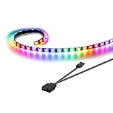 rainbow led strip pc 30 Adressierbare LEDs, 5050 SMD-Chips, superhell; Lichtstreifenlänge: 50cm; Verlängerungskabel: 55cm