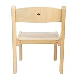 Childrens Furniture Solid Beech Wood One Children’s Chair without Armrest Natural Varnish - 4