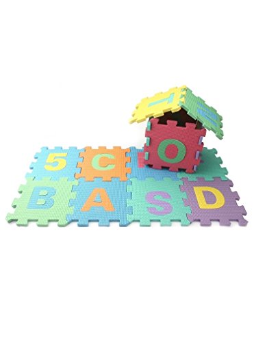 Large Soft Foam EVA Floor Mat Jigsaw Tiles Alphabet & Numbers Kids Babies Puzzle