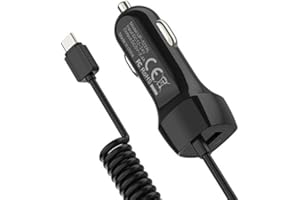 LIANSUM Chargeur Voiture USB Rapide avec Type C Câble Chargeur Allume Cigare12V pour Samsung Galaxy S23 Ultra Plus S22 S21 S20 A53 A23 A13 A14, Pixel 7 Pro 6, Phone 13 12 11 XS,Huawei P20 P30 Allume Cigare