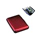 Produktbild Techrace Wasserdichte Kreditkarten Visitenkarten Etui Case Tasche Box Hülle Kartenbox Aufbewahrungsbox für Kreditkarten, Personalausweis, EC-Karte(Rot)