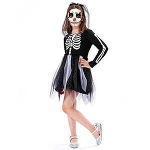 IKALI Disfraces Esqueleto Niña Halloween