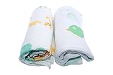 Extra Large Super Soft Muslins - Animal Designs - Gift Boxed 2-Pack