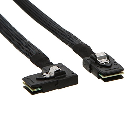 cablecreation Internes Mini SAS (SFF-8087) 36polig rechten Winkel männlich auf Internes Mini SAS (SFF-8087) 36polig Kabel, Stecker auf Stecker, 0,75 Meter - 3