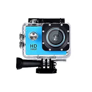 TechKing (SPECIAL DEAL WITH 12 YEARS WARRANTY) 4K 30fps Action Camera with 170 Degree Wide Angle, 16 MP Image Resolution CMOS Sensor, WiFi, 30M Water Resistant for Youtuber/Bike Rider's/Helmet/Stunt RecorderBLUE
