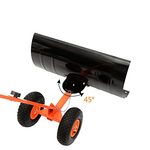 Ohuhu® Schneeschieber einstellbar Rad-schneeschaufel schwerlast mit 2 extra große Räder, 5 Stufen höhenverstellbar - 2