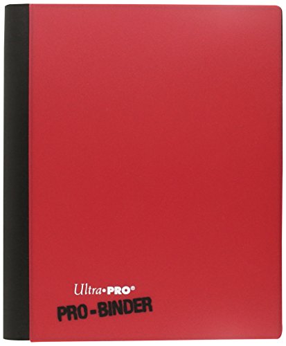 Ultra PRO 84025 4-Pocket Flip PRO-Binder, Rosso/Bianco