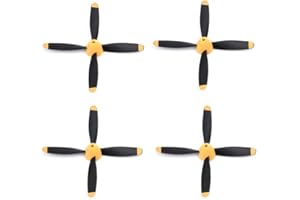JIAFANRC Propeller Full Set with 4 Blade P7610509 for VOLANTEXRC 761-5V2 Blue P51 Mustang WWII Airplane,4sets