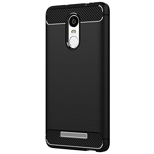 Funda Xiaomi Redmi Note 3 Pro  AICEK Negro Silicona Fundas para Redmi Note 3 Pro Carcasa Xiaomi Redmi Note 3 Fibra de Carbono Funda Case  5 5 Pulgadas 