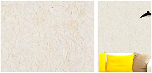 JJTLZY Totem Wall Clothing Fiber Eco Wallpaper Bedroom Warm Wallpaper Diy Wallpaper Pink Romantic T,1 Light Rice White Yellow