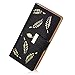 Price comparison product image MPTECK @ Women's Wallet Hollow Leaf Pattern Leather Lady Long Wallet Purse Large Capacity Lady Clutch Bag Handbag Card Holder Coin Compartment with Zipper - Black