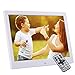 Produktbild Tinsinss Digitaler Fotorahmen, 13-Zoll 1280x800 HD LED (16: 9) Unterstützung 1080P - elektronisches Foto Display MP3 / MP4 Player Multifunktionswerbungsmaschine Musikvideo-Uhrkalender, Weiß