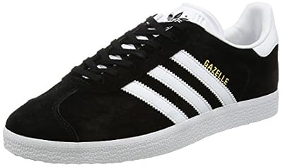 adidas Gazelle, Sneakers Basses Mixte Adulte, Noir - (Core Black/White/Gold Met),EU 41 1/3 (7.5 UK)
