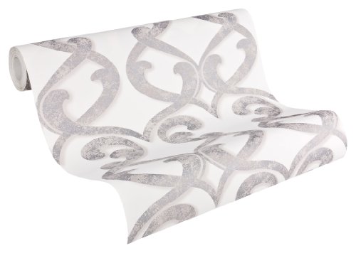 Livingwalls 255938 Vliestapete Flock 3, Mustertapete, neo-barock