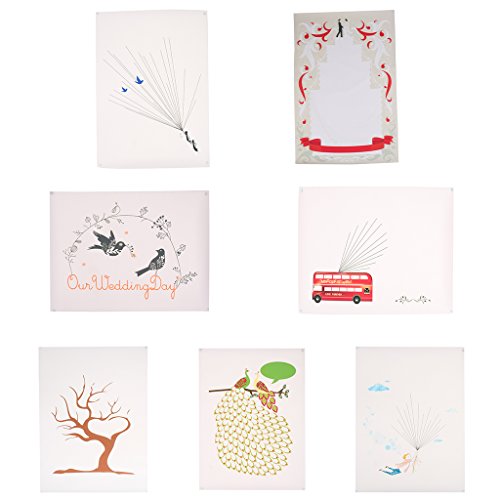 Hochzeit Vogel Fingerabdruck Baum Mit Farbigen Stempelkissen Für Signatur 7 stil – Farbe6, 40 * 60cm - 8