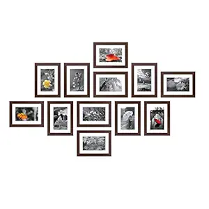 Amazon Brand - Solimo Brown Collage Set of 12 Photo Frames ( 6 X 8 Inch - 12)